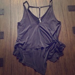 Free People wrap around shirt.